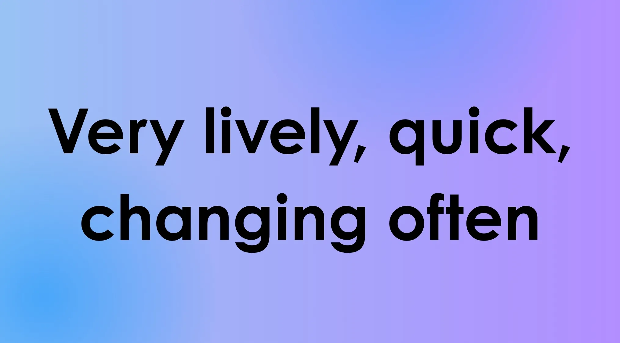 Smart People Words: Text against a blue-purple gradient background, defining a word as "Very lively, quick, changing often."