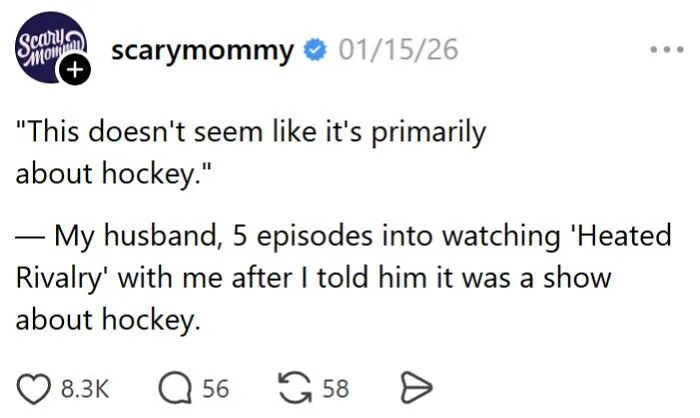 Married couple's funny take on watching a hockey show