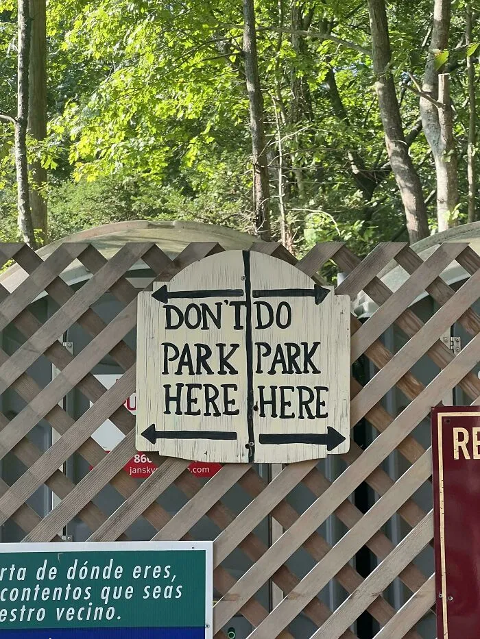 Don’t Do Park Park Here Here