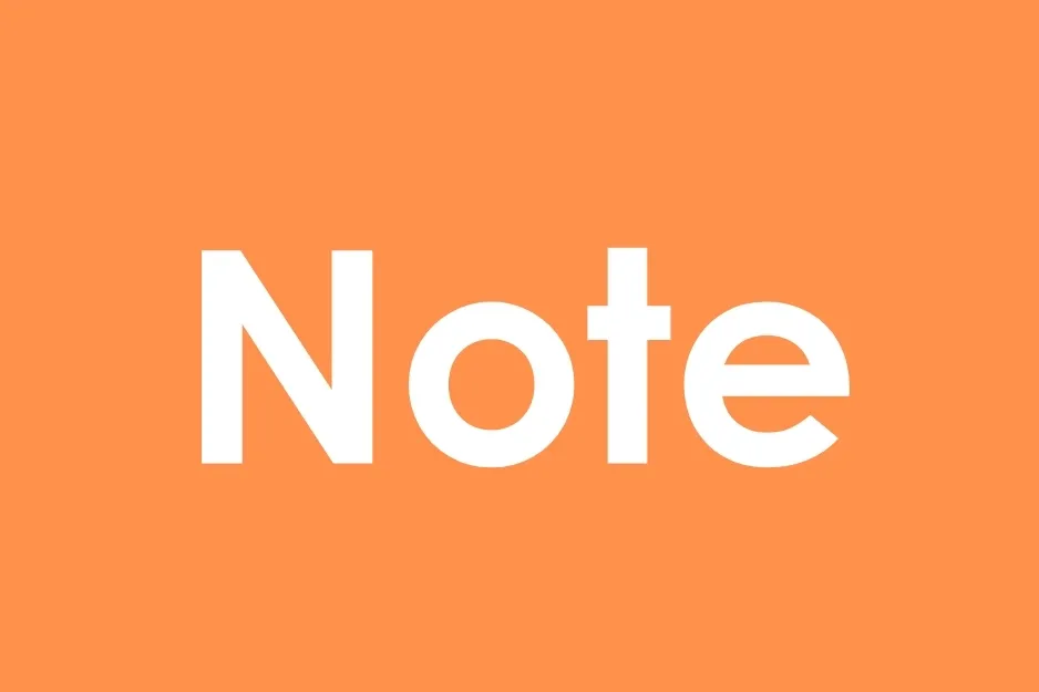 The word "Note" in white text on an orange background. This image provides an analogy hint.