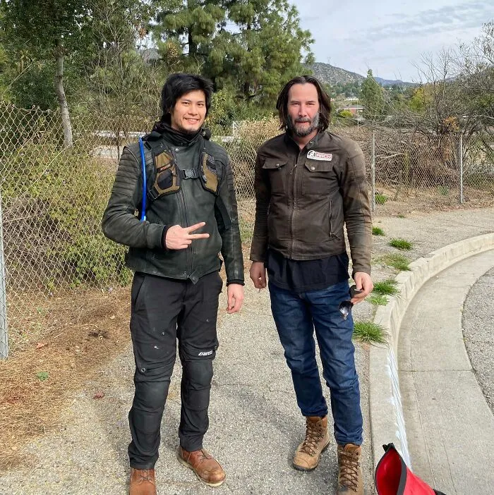 Met Keanu Reeves While Riding Today