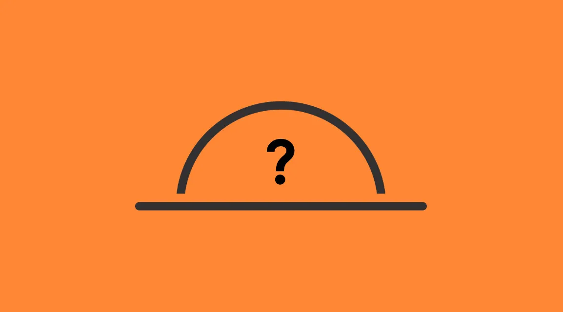 A semicircle indicating 180 degrees. Perfect for a trivia night question: how many degrees are in a straight line?