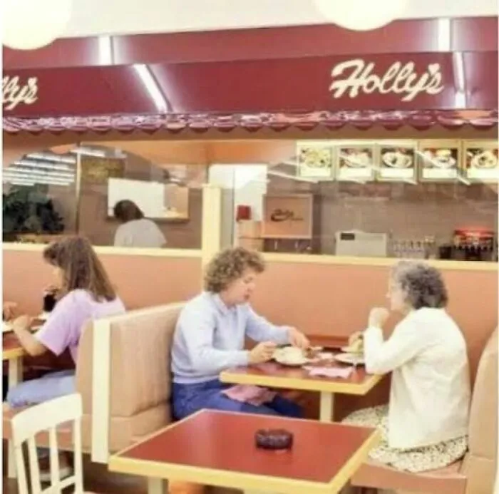 Customers at Holly's, a retro diner, making people take a trip down memory lane to simpler times.