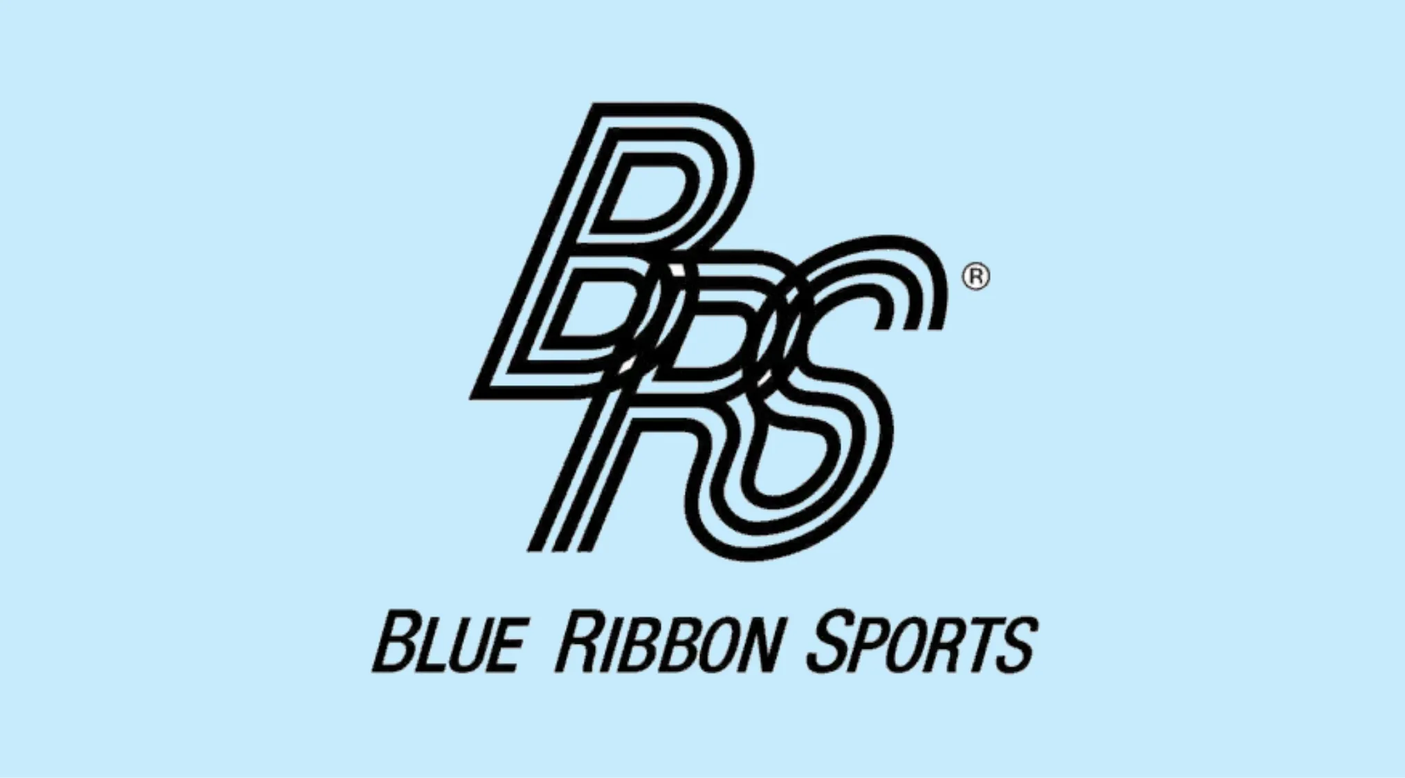 Black "BRS" logo with "BLUE RIBBON SPORTS" text below on a light blue background. General Knowledge trivia.