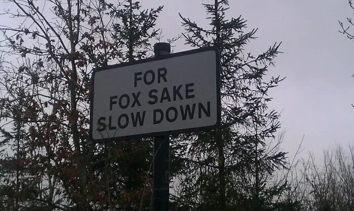 Clever Wildlife Warning Sign Seen In The UK