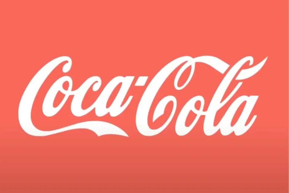 The classic white Coca-Cola logo in its iconic Spencerian script, set against a vibrant red background. Pick the correct logo.