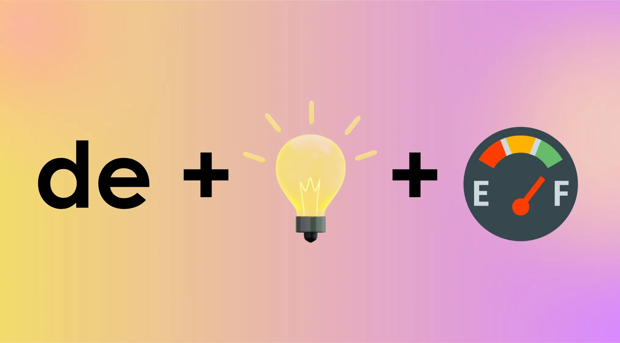 A rebus quiz showing 'de + light bulb + fuel gauge' to solve the rebus. Can you solve the rebus?
