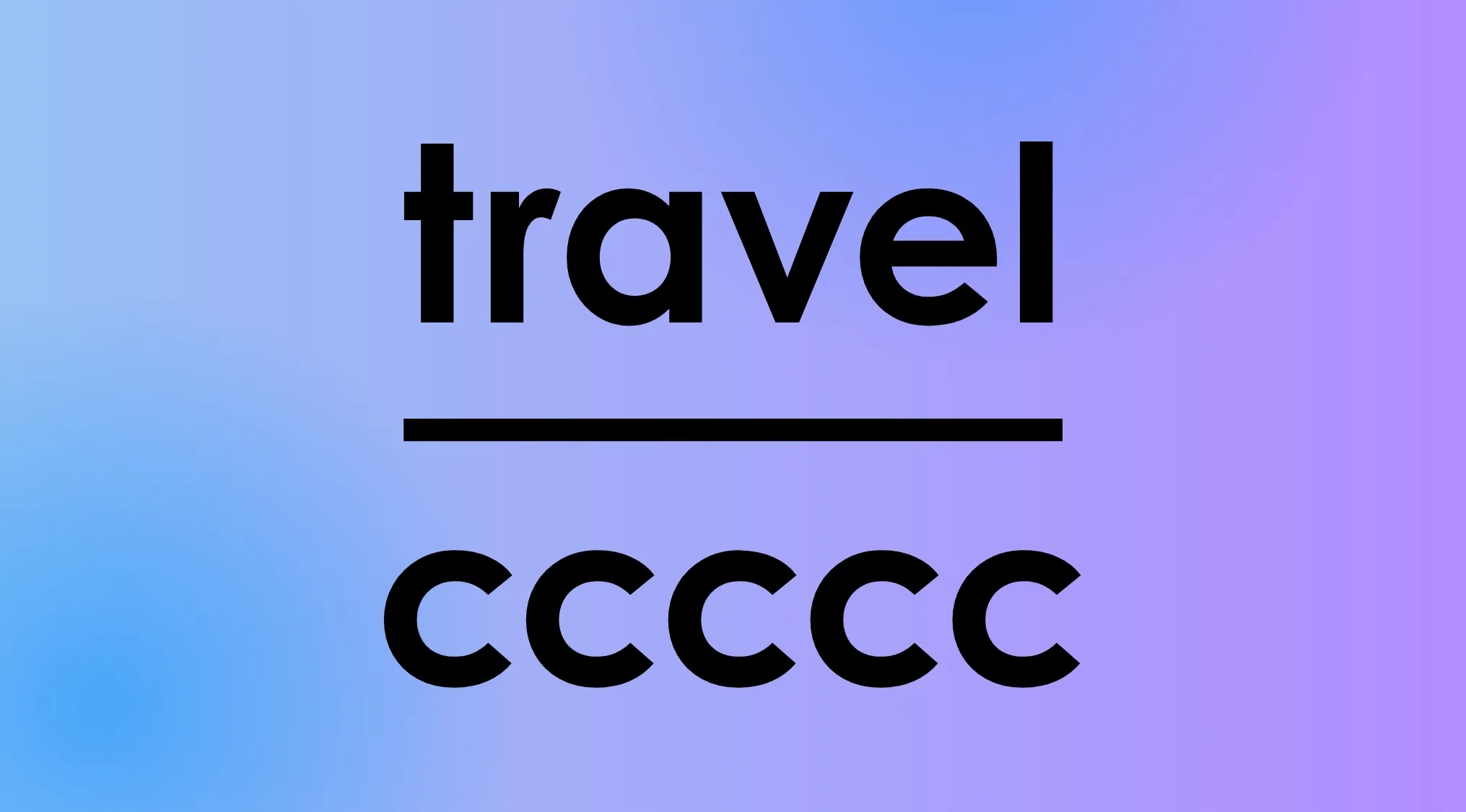 Rebus quiz: The word travel is above a line, which is above five C's. What concept is coded?
