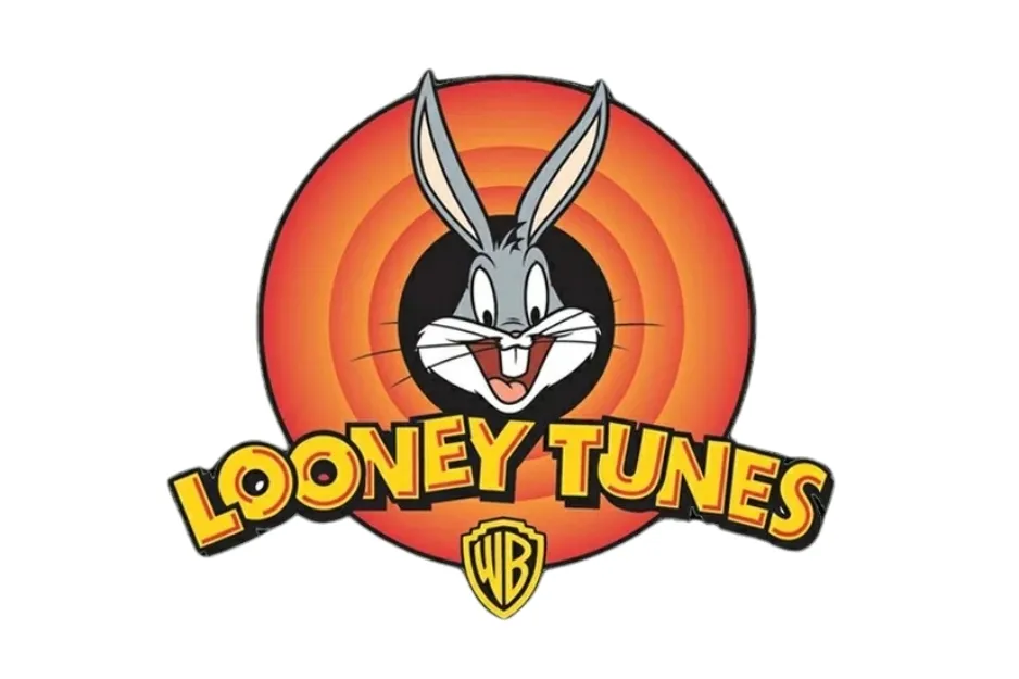 The classic animated show logo for Looney Tunes featuring Bugs Bunny emerging from the iconic red and yellow bullseye.