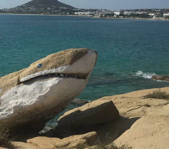 This Rock Shark In Naxos, Greece