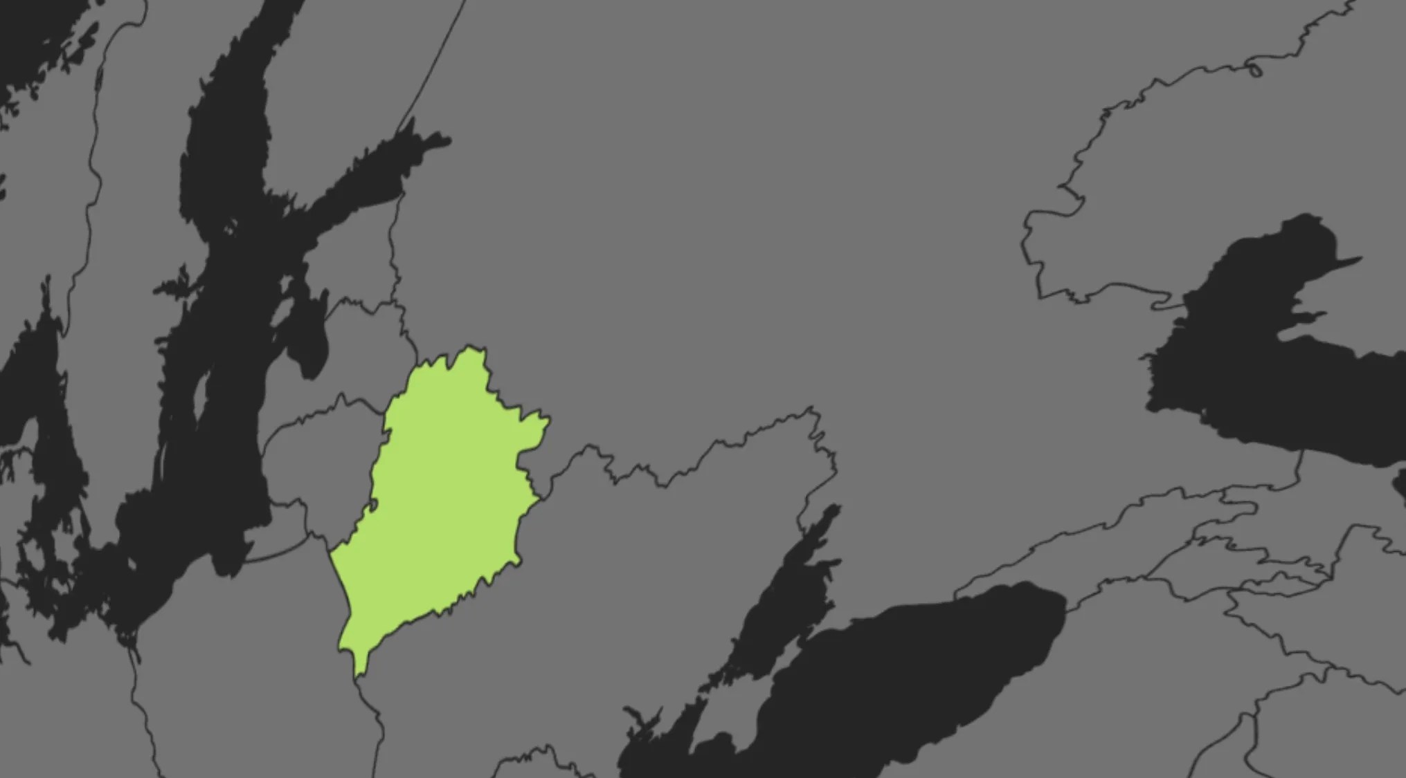 Geography Challenge: Guess the country highlighted in light green on a crazy map. Can you name the country?