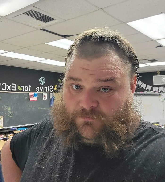 I Let My 8th Graduates Cut My Hair Each Year When They Graduate. This Year They Gave Me The Full Van Buren