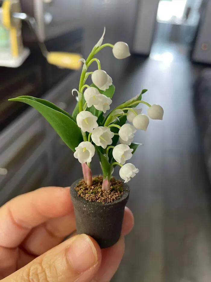 Handcrafted Clay Lily Of The Valley