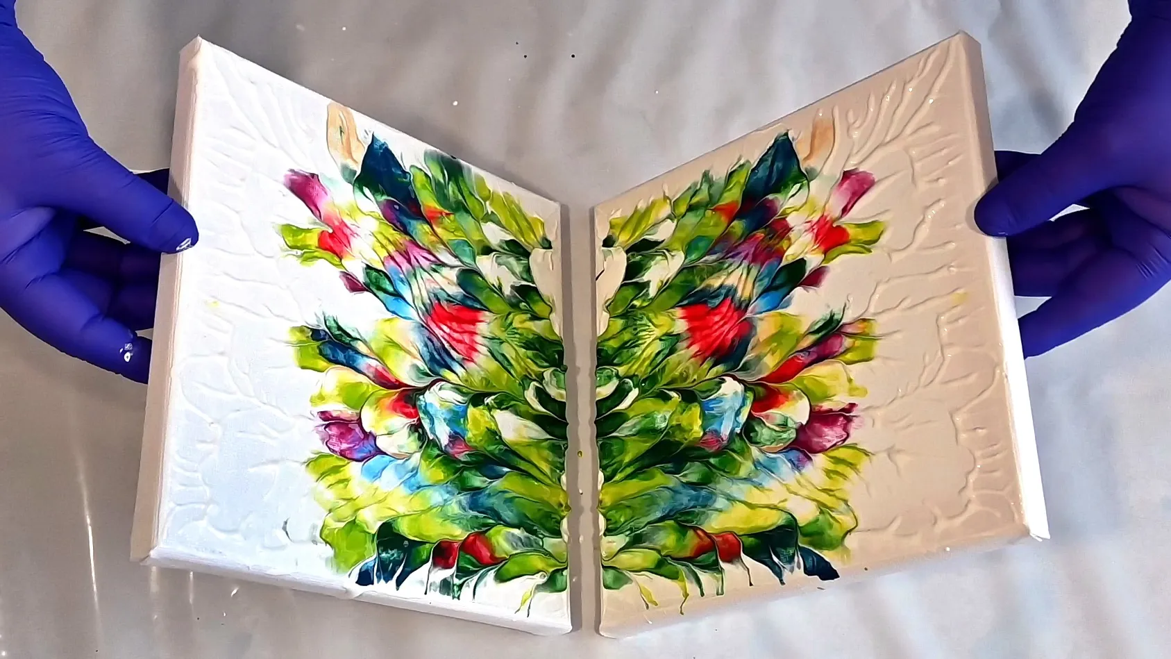 Less Is More ✨ Double Dip Acrylic Pour Diptych | Mesmerizing Fluid Art Technique