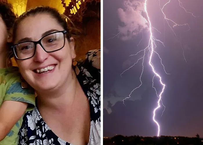 Cuando un árbol explotó junto a dos amigas en un jardín trasero