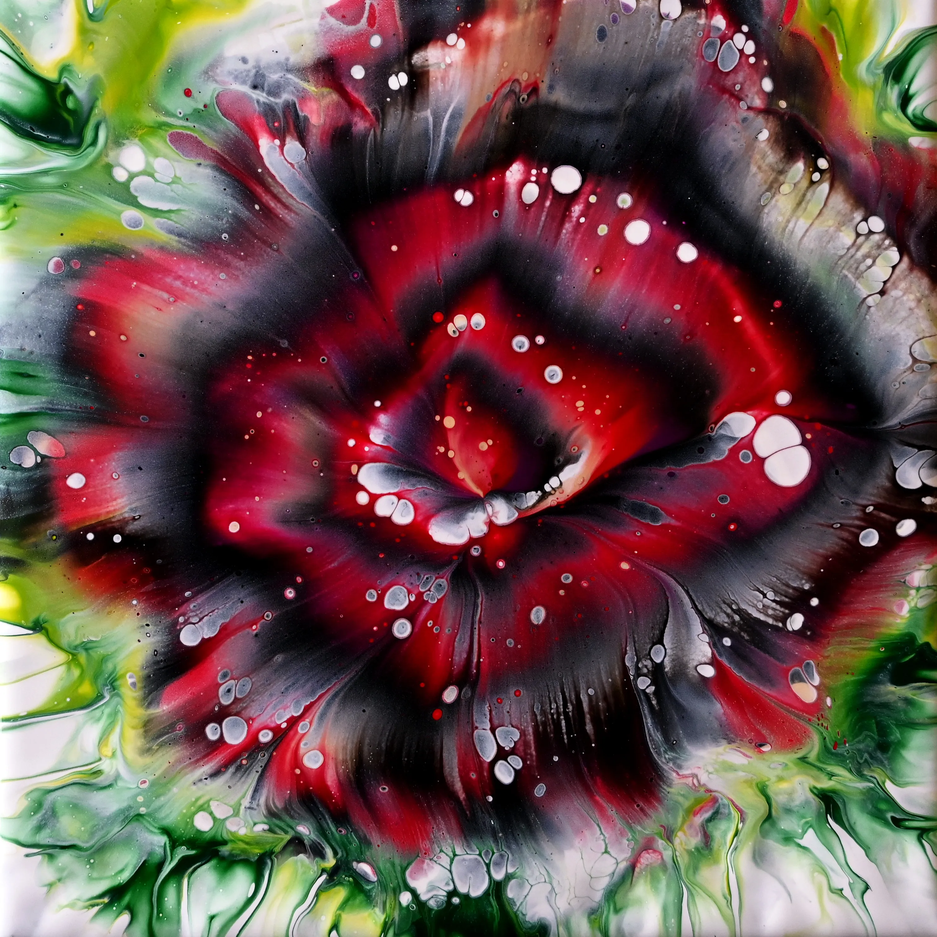 Reverse Flower Dip Magic 🌸 Napkin Trick Turns Paint Circles Into A Stunning Flower