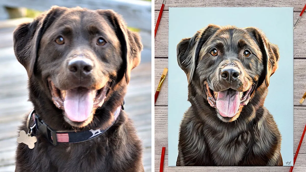 52 Amazingly Detailed Pet Portrait Paintings By This Artist