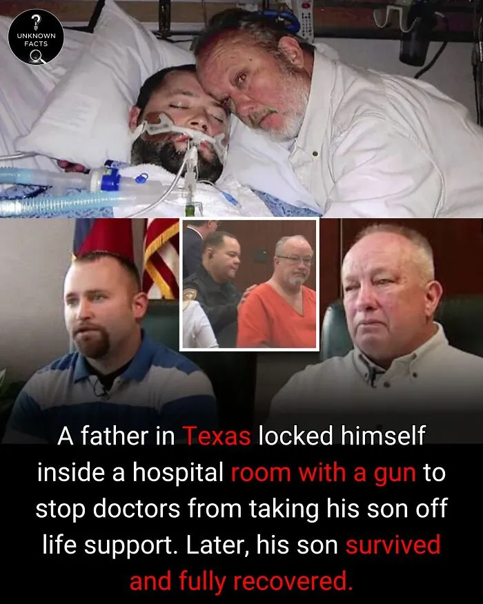 This image shows interesting facts about a father fighting to keep his son on life support.