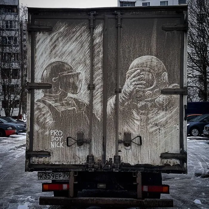 Owners Of Dirty Trucks Find Their Cars “Vandalized” By This Artist, And Your Vehicle May Be Next (40 New Pics)