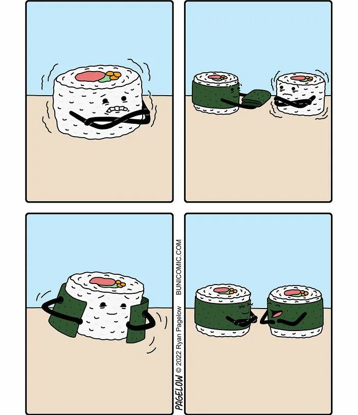 55 New Food-Themed ‘Buni Comics’ That Are Cute, Clever, And Slightly Dark