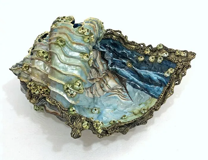 Moon Shell With Clipper Ship