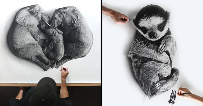A Father-Daughter Duo Created 20 Hyper-Realistic Animal Drawings That Look Almost Like Photos