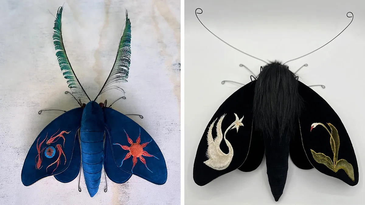 Artist Larysa Bernhardt Uses Old Textiles To Create Stunning Moth Sculptures (34 Pics)