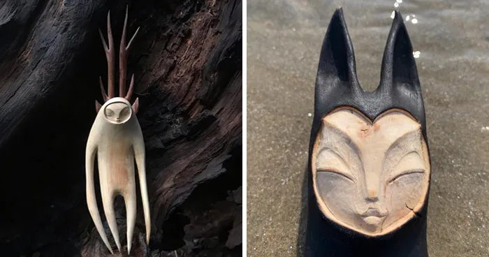 60 Extraordinary Wood Sculptures Inspired By Nature And Myth, By Tach Pollard