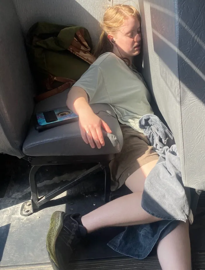 My Bus Trip Sleeping Position, Does This Qualify For Accidentally Renissance?