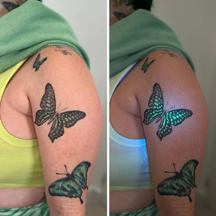 Green UV Butterfly
