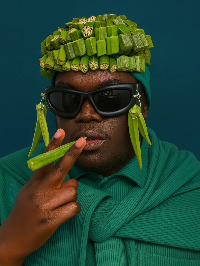30 Times This Artist Turned The Most Unexpected Things Into Bold Fashion Statements