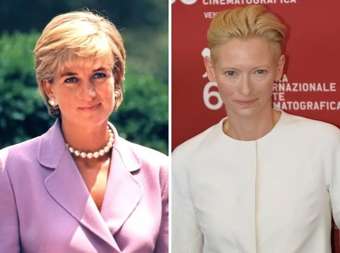 Lady Di y Tilda Swinton