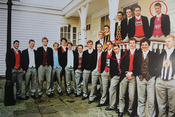 El príncipe William y Eddie Redmayne
