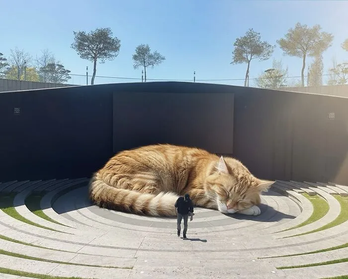 This Artist’s Giant Cat Photoshop Series Returns With 26 New Pics