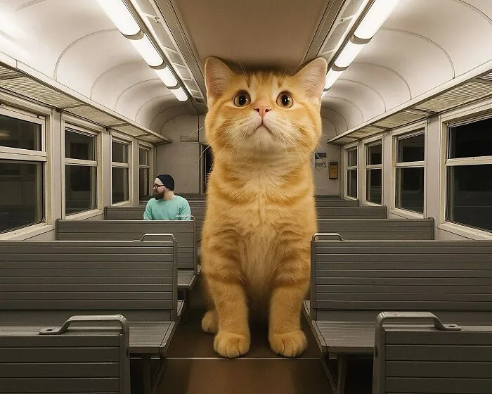 This Artist’s Giant Cat Photoshop Series Returns With 26 New Pics