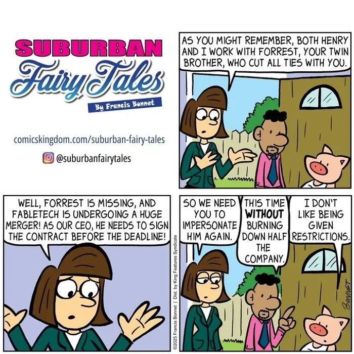 30 Funny Comics From ‘Suburban Fairy Tales’ That Put Classic Characters In Awkward Modern Situations