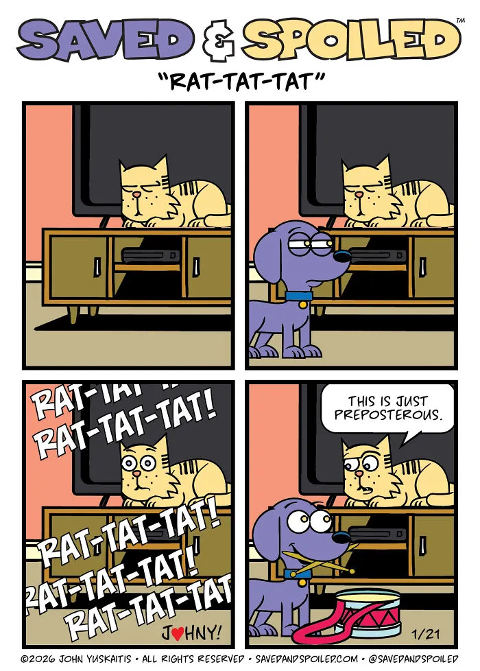 30 New Comics About My Dog And Cat, Who Couldn’t Be More Different If They Tried