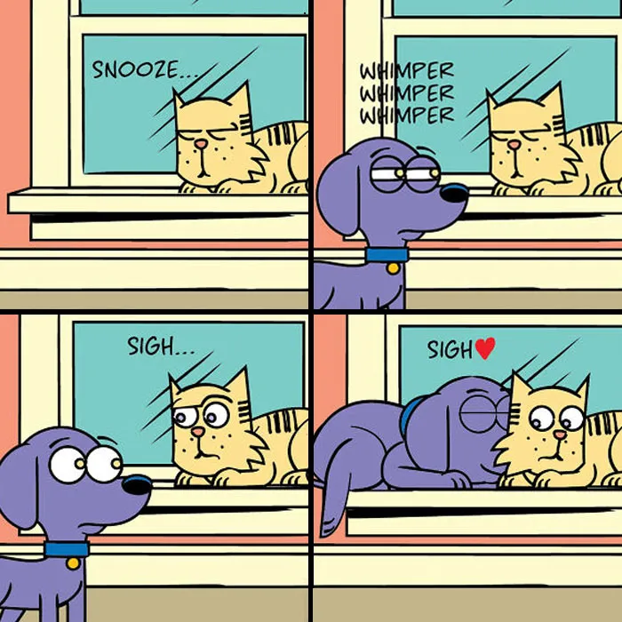 30 New Comics About My Dog And Cat, Who Couldn’t Be More Different If They Tried