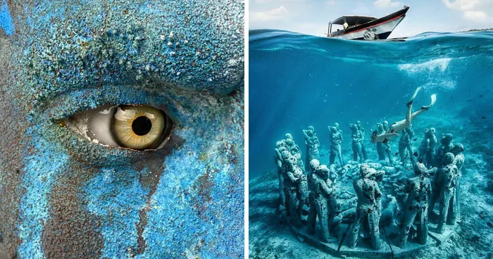 40 Underwater Sculptures That Turn The Ocean Floor Into An Art Gallery While Helping Marine Life Thrive