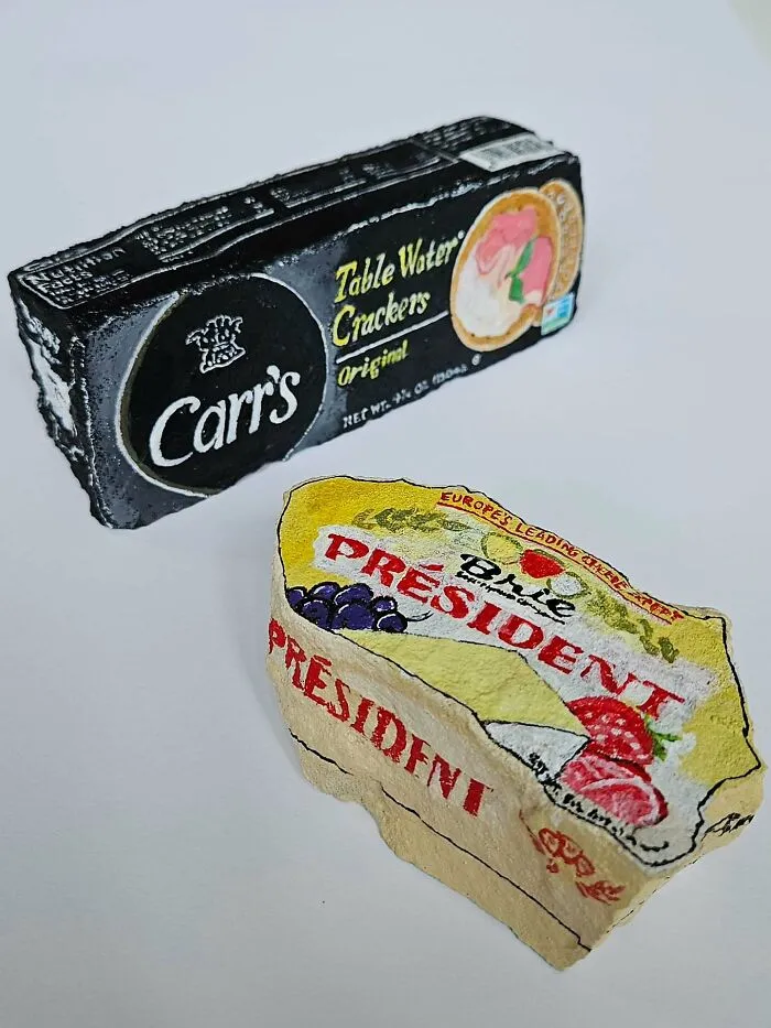40 Colorful Stone Creations By This Artist That Turn Rocks Into Iconic Foods And Famous Products