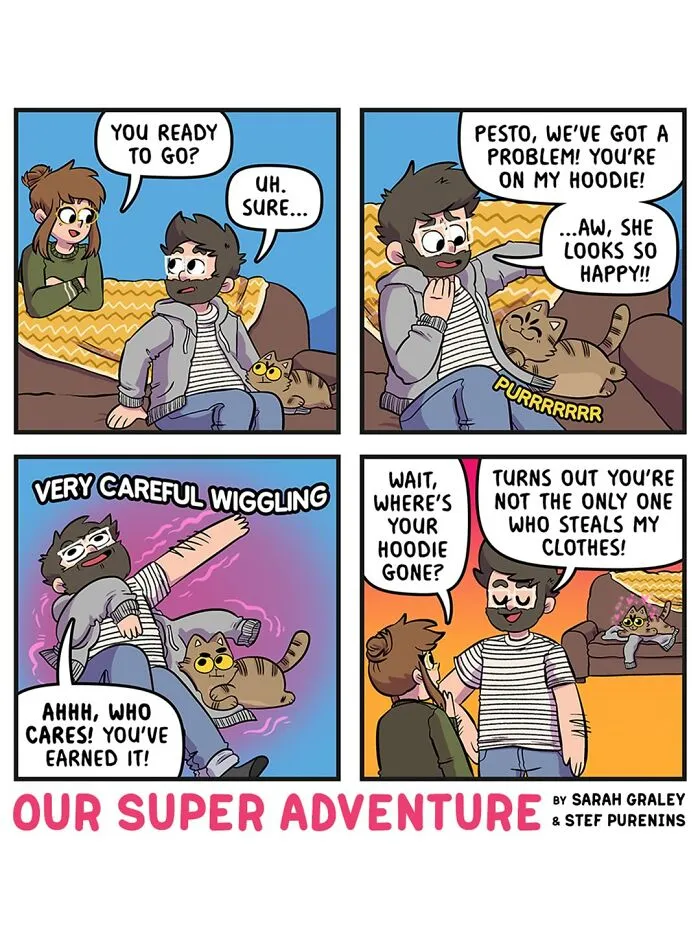 Love And Cats: 50 Hilariously Relatable Comics By Sarah Graley, Inspired By Real-Life Moments (New Pics)