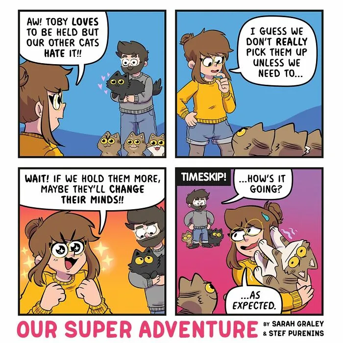 Love And Cats: 50 Hilariously Relatable Comics By Sarah Graley, Inspired By Real-Life Moments (New Pics)