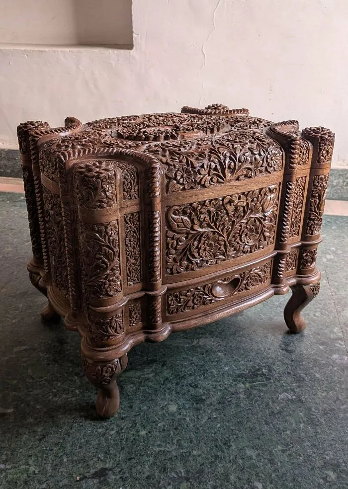 A Hand Carved Jewelery Box
