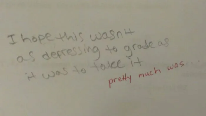 I Wrote A Note To My Teacher On A Test I Failed. Her Response