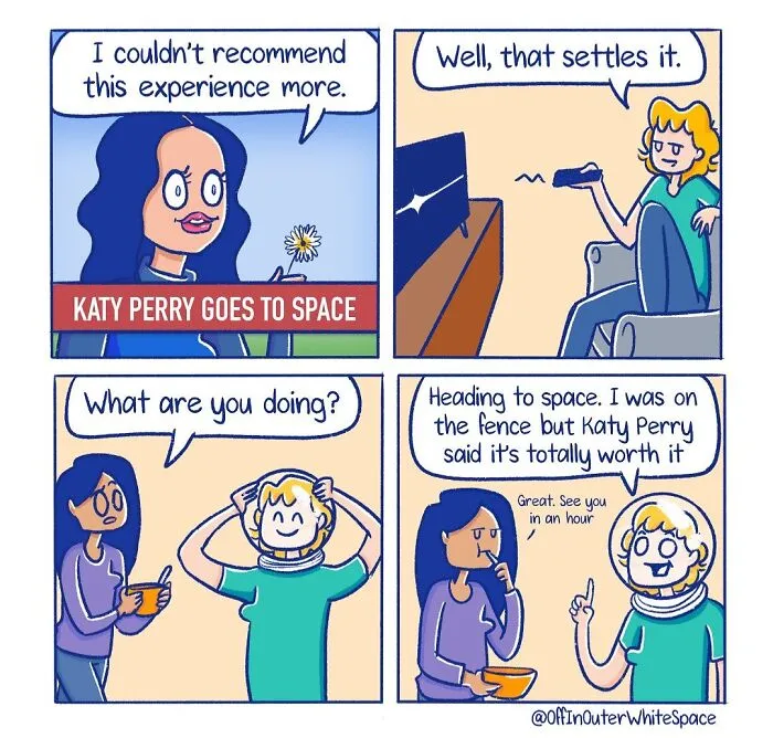 27 New Comics By ‘Off In Outer Whitespace’ That Go From Normal To Ridiculous Fast