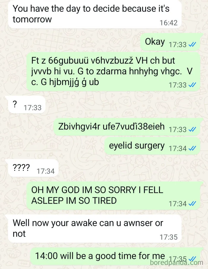 I Fell Asleep In Bed With The Phone In My Hand Aahhh