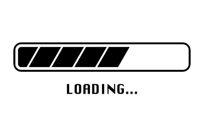 A black and white loading bar with about 60% completion, showing the text LOADING... This image indicates content is being loaded.