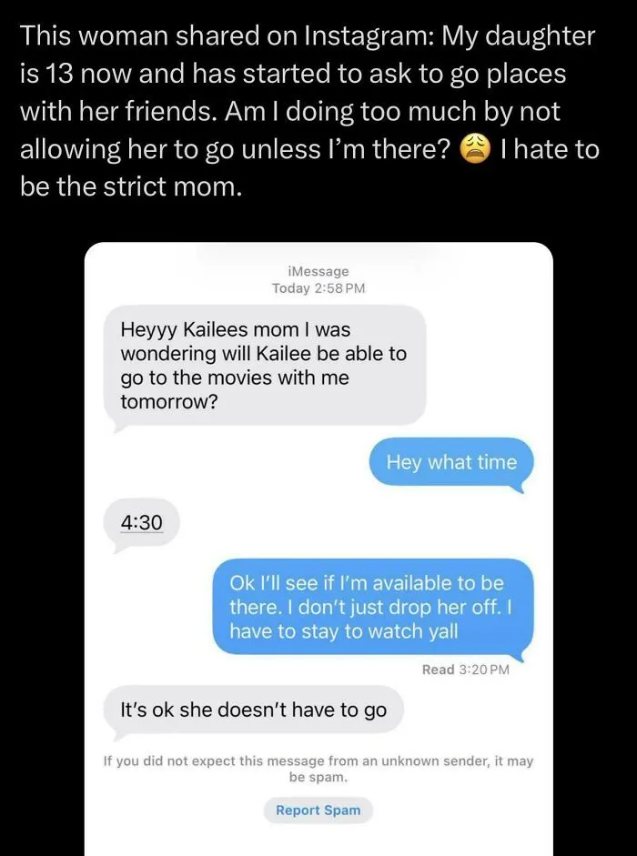 Poor Girl Is Excluded From Plans Because Of Helicopter Mom