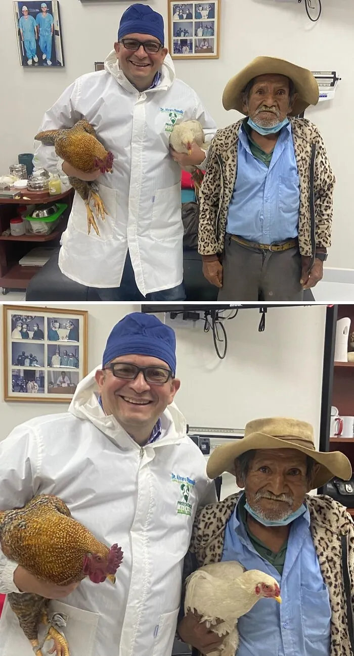 A Man Who Couldn't Afford The Surgery Gifts 2 Chickens To The Doctor Who Performed The Surgery For Free