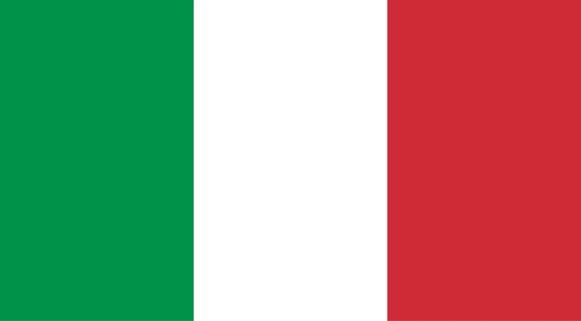 European Flags: The flag of Italy, featuring vertical stripes of green, white, and red.